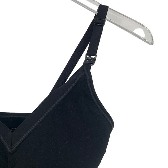2/$30 INGRID & ISABEL Nursing Camisole NEW Size L Black Stretch Compression Top - Picture 8 of 11